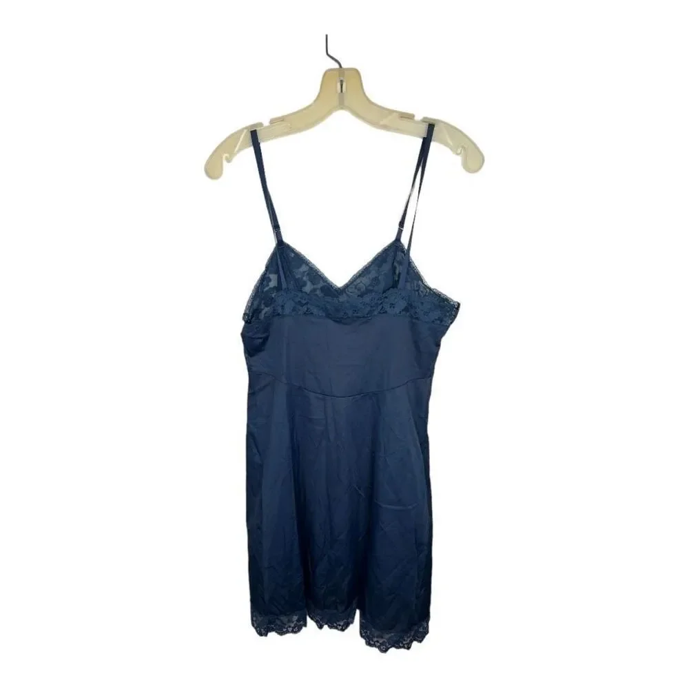 Vintage JC‎ Penney Gaymode Nylon Navy Full Slip - Picture 5 of 7